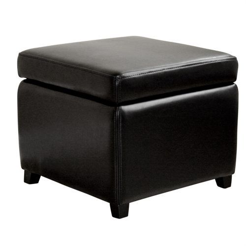 Black And Natural Cotton Pouf Ottomans (Photo 16 of 20)