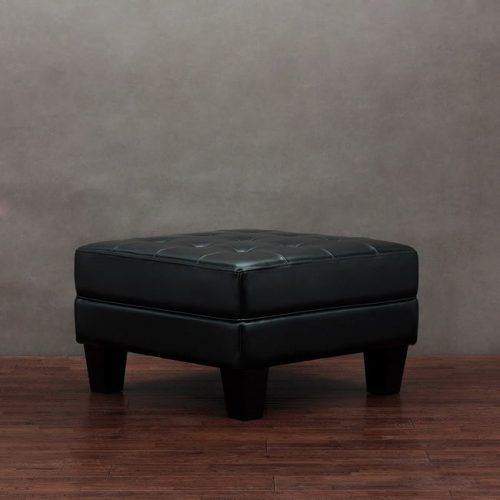 Black Leather Ottomans (Photo 14 of 20)