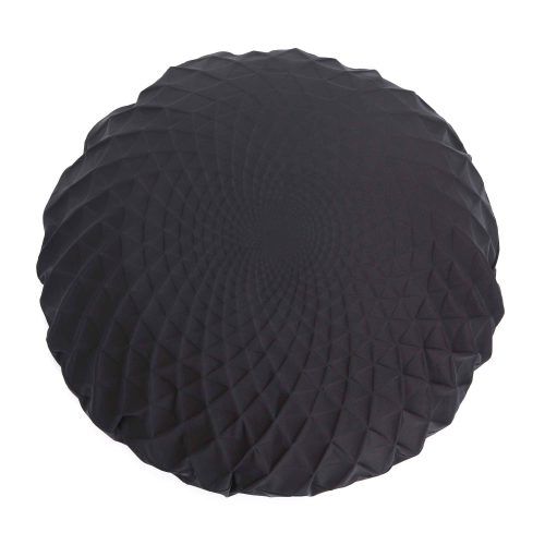 Black And Natural Cotton Pouf Ottomans (Photo 6 of 20)