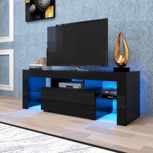 Tv Stands With Led Lights & Power Outlet (Photo 13 of 20)
