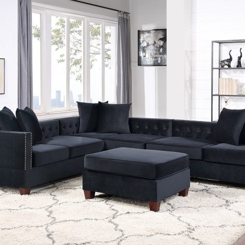 Sectional Sofas With Ottomans And Tufted Back Cushion (Photo 3 of 20)