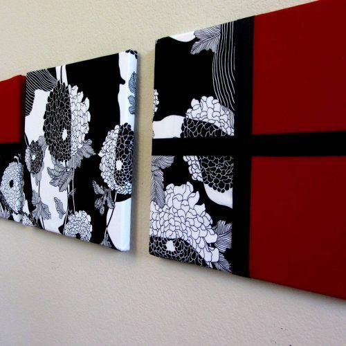 Black And White Wall Art With Red (Photo 16 of 25)