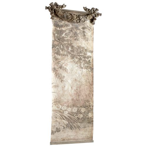 Blended Fabric Hidden Garden Chinoiserie Wall Hangings With Rod (Photo 1 of 20)