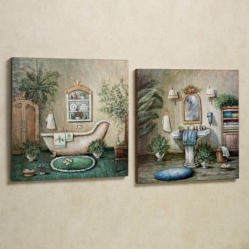 Vintage Bath Framed Art Prints Set Of 3 (Photo 9 of 15)