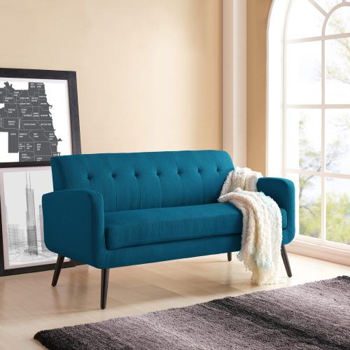 Modern Blue Linen Sofas (Photo 12 of 20)