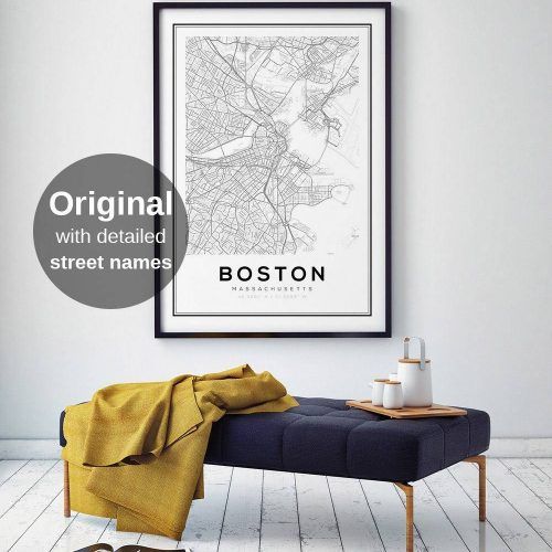 Boston Map Wall Art (Photo 7 of 20)