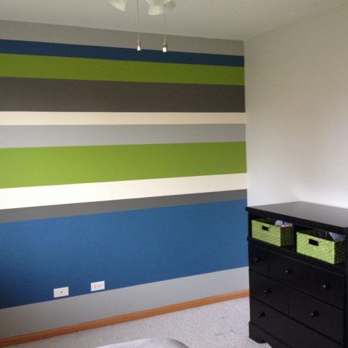 Horizontal Stripes Wall Accents (Photo 2 of 15)