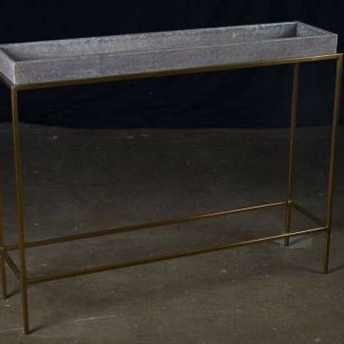 Faux Shagreen Console Tables (Photo 12 of 20)