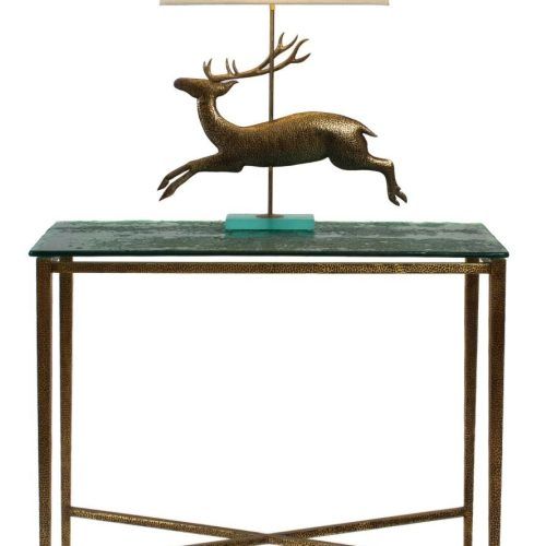 Brass Smoked Glass Console Tables (Photo 16 of 20)