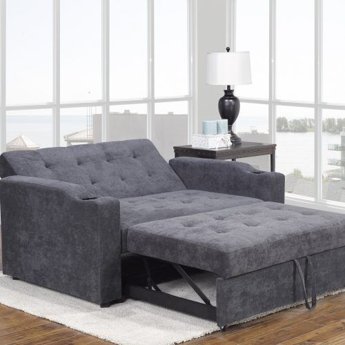 2 In 1 Gray Pull Out Sofa Beds (Photo 16 of 20)