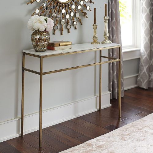 Metallic Gold Modern Console Tables (Photo 10 of 20)