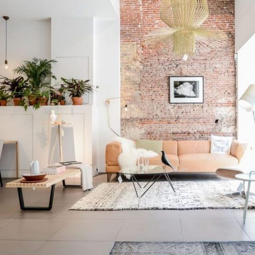 Exposed Brick Wall Accents (Photo 13 of 15)