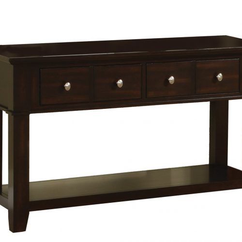 Espresso Wood Storage Console Tables (Photo 15 of 20)
