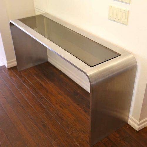 Silver And Acrylic Console Tables (Photo 5 of 20)