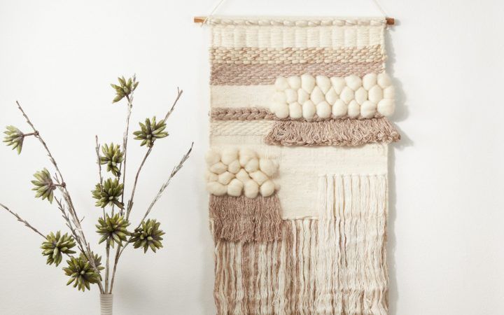 Blended Fabric Fringed Design Woven with Rod