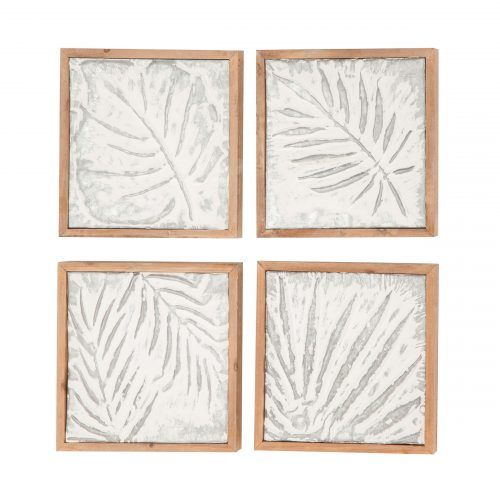 4 Piece Metal Wall Plaque Decor Sets (Photo 4 of 20)
