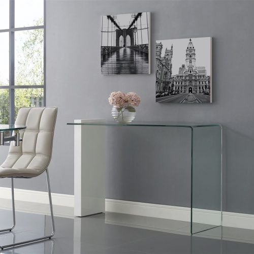 Gloss White Steel Console Tables (Photo 20 of 20)