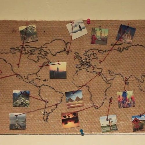 Diy World Map Wall Art (Photo 12 of 20)