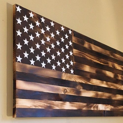 Wooden American Flag Wall Art (Photo 1 of 20)