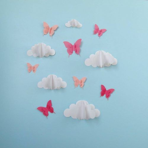3D Clouds Out Of Paper Wall Art (Photo 2 of 25)