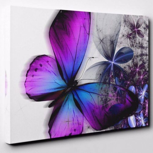 Butterfly Canvas Wall Art (Photo 8 of 20)