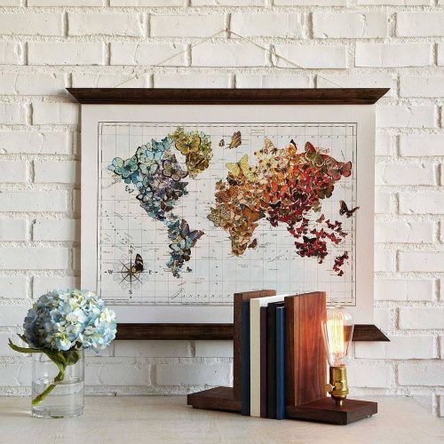 Butterfly Map Wall Art (Photo 6 of 20)