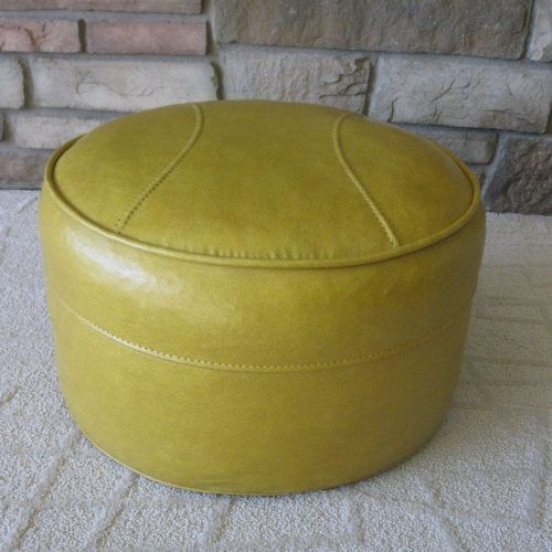 Gold Faux Leather Ottomans With Pull Tab (Photo 13 of 20)