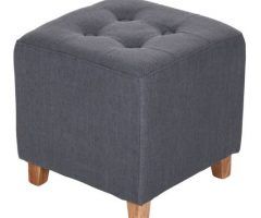 20 Inspirations Light Blue and Gray Solid Cube Pouf Ottomans