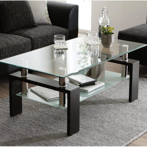 Glass Coffee Tables With Lower Shelves (Photo 1 of 20)