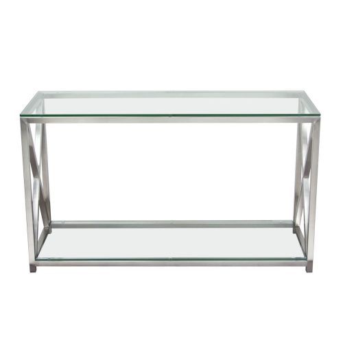 Clear Glass Top Console Tables (Photo 13 of 20)
