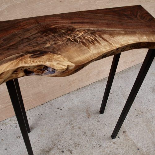 Hand-Finished Walnut Console Tables (Photo 3 of 20)