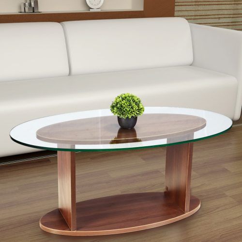 Tempered Glass Oval Side Tables (Photo 9 of 20)