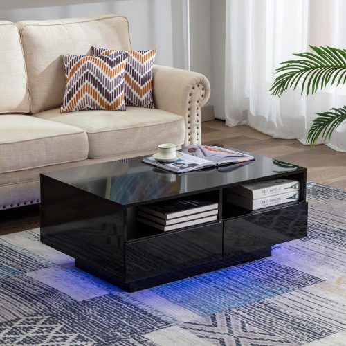 Led Coffee Tables With 4 Drawers (Photo 3 of 20)