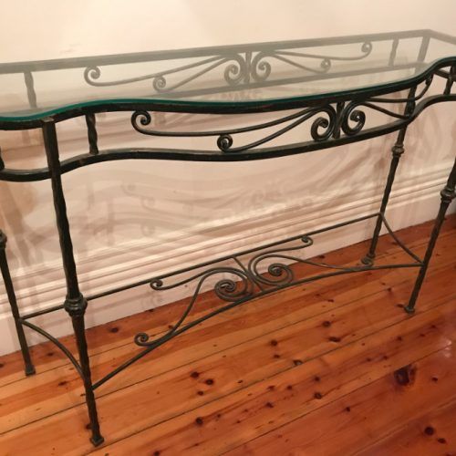 Aged Black Iron Console Tables (Photo 9 of 20)
