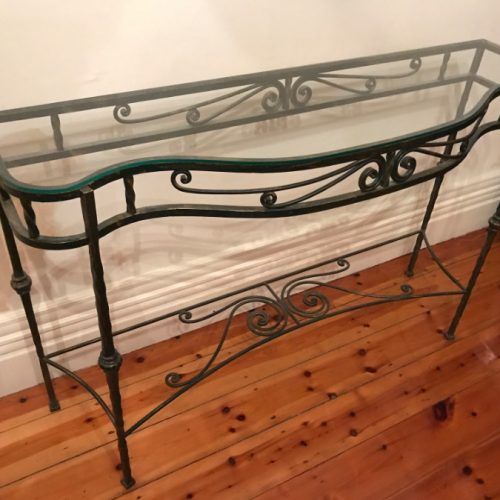 Aged Black Iron Console Tables (Photo 1 of 20)