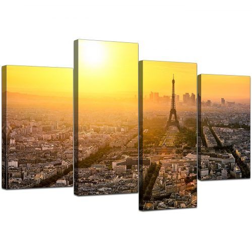 Canvas Wall Art Of Paris (Photo 6 of 15)