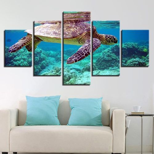 Sea Turtle Canvas Wall Art (Photo 12 of 20)