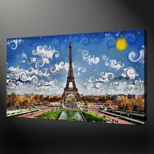 Eiffel Tower Canvas Wall Art (Photo 6 of 15)