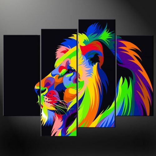 Abstract Lion Wall Art (Photo 5 of 20)