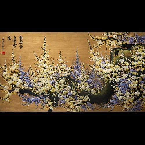 Cherry Blossom Oil Painting Modern Abstract Wall Art (Photo 19 of 20)