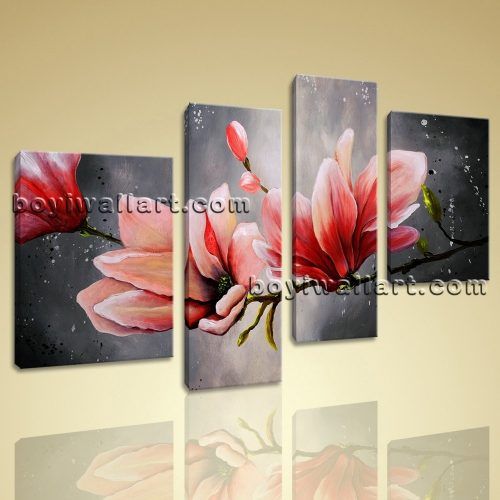 Abstract Floral Canvas Wall Art (Photo 2 of 20)