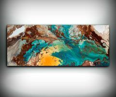 2024 Popular Blue and Brown Abstract Wall Art