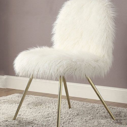 White Textured Round Accent Stools (Photo 16 of 20)