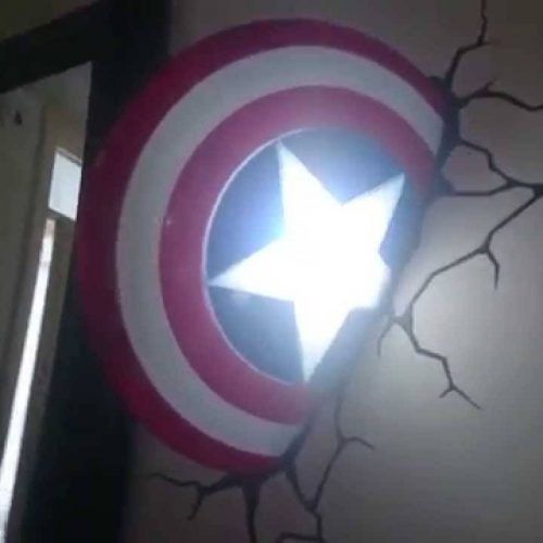 3D Wall Art Captain America Night Light (Photo 15 of 20)