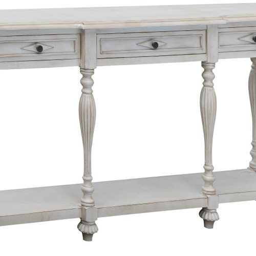 Geometric White Console Tables (Photo 18 of 20)