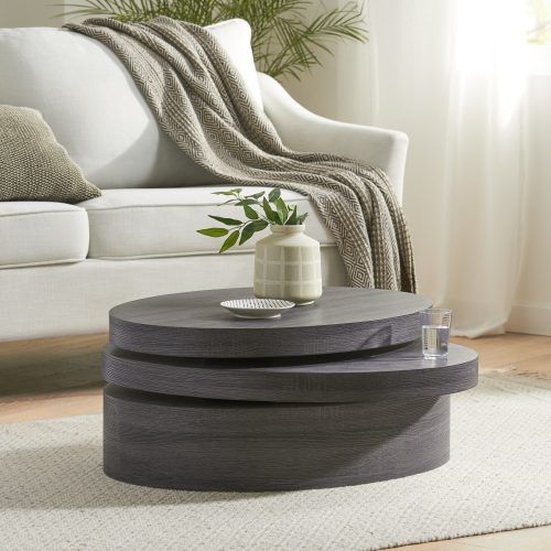 Oval Mod Rotating Coffee Tables (Photo 3 of 20)