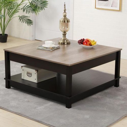 Smoke Gray Wood Square Console Tables (Photo 1 of 20)