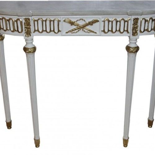 White Marble And Gold Console Tables (Photo 17 of 20)
