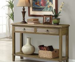 20 Best Collection of Brown Wood and Steel Plate Console Tables