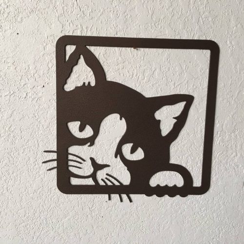 Cat Metal Wall Art (Photo 3 of 20)